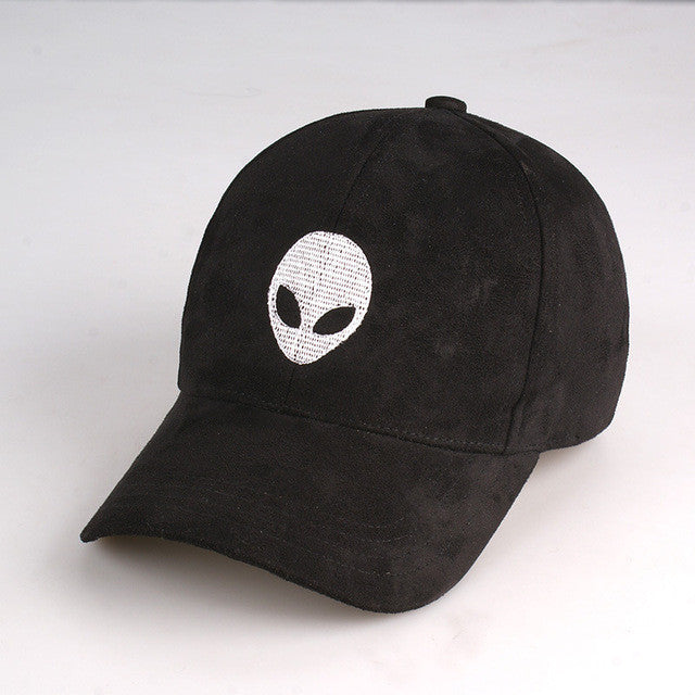 Aliens Outstar Saucer Space E.T UFO Fans Black Fabric Baseball Cap