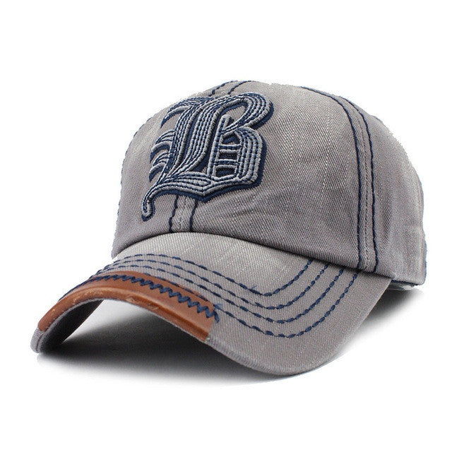 FLB Cotton Embroidery Letter W Baseball Cap P12