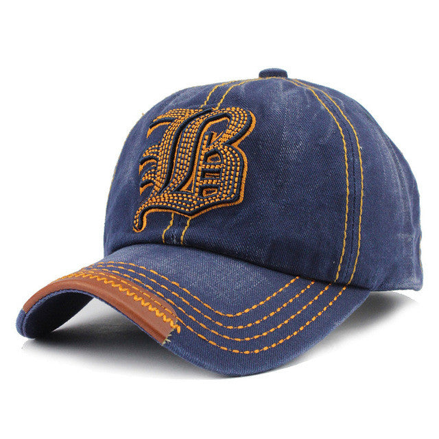 FLB Cotton Embroidery Letter W Baseball Cap P12