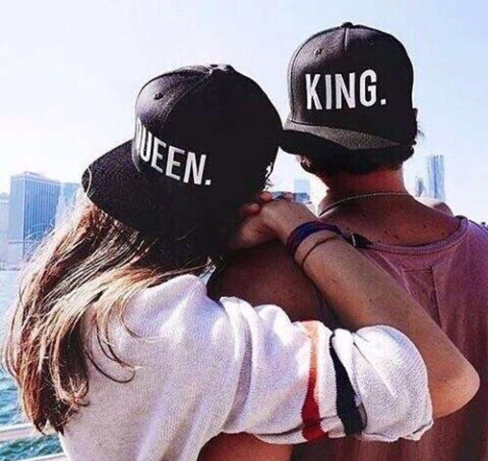 KING QUEEN Embroidery Snapback Hat