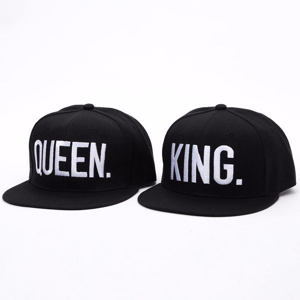KING QUEEN Embroidery Snapback Hat